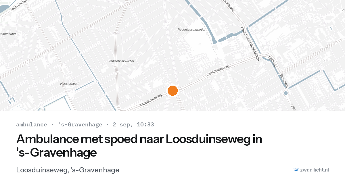 Ambulance met spoed naar Loosduinseweg in 's-Gravenhage — 2 sep 2026