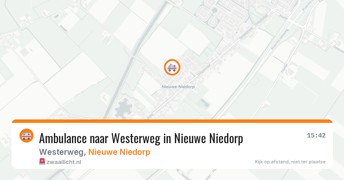 Ambulance naar Westerweg in Nieuwe Niedorp — 3 aug 2026