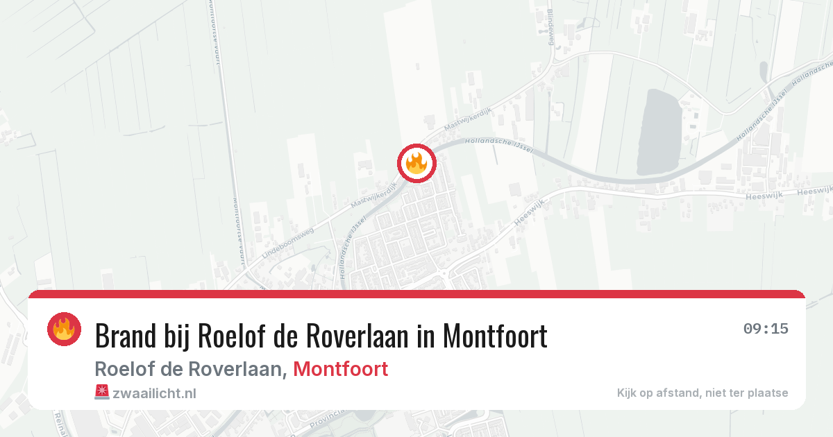 Brand bij Roelof de Roverlaan in Montfoort — 30 apr 2026