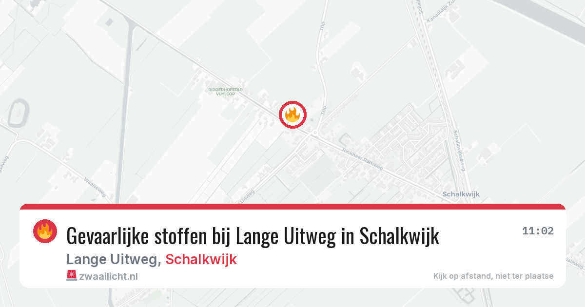 Gevaarlijke stoffen bij Lange Uitweg in Schalkwijk — 28 jul 2026