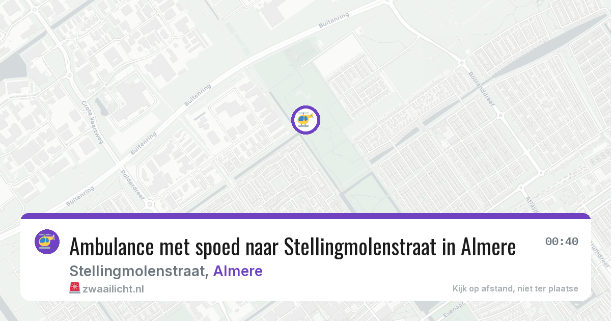 Ambulance met spoed naar Stellingmolenstraat in Almere — 5 jun 2026