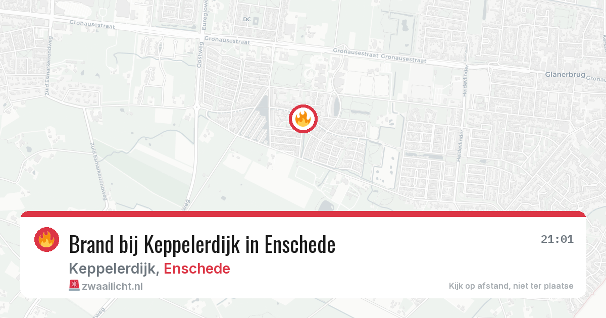 Brand bij Keppelerdijk in Enschede — 28 jun 2026