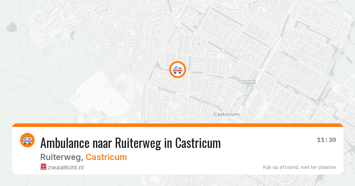 Ambulance naar Ruiterweg in Castricum — 12 jul 2026