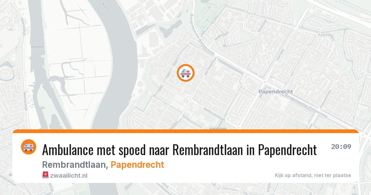 Ambulance met spoed naar Rembrandtlaan in Papendrecht — 29 jan 2026