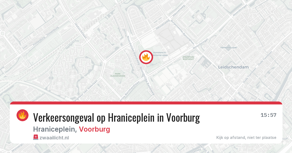 Verkeersongeval op Hraniceplein in Voorburg — 2 mrt 2026