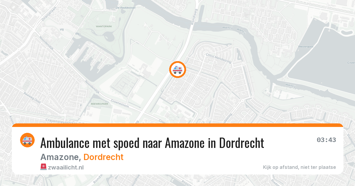 Ambulance met spoed naar Amazone in Dordrecht — 17 mei 2026