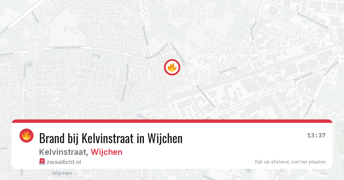 Brand bij Kelvinstraat in Wijchen — 29 apr 2026