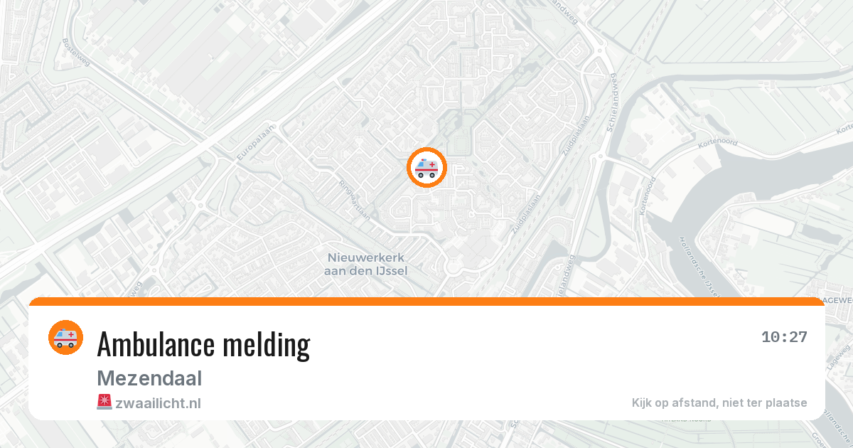 Ambulance melding — 27 mei 2026