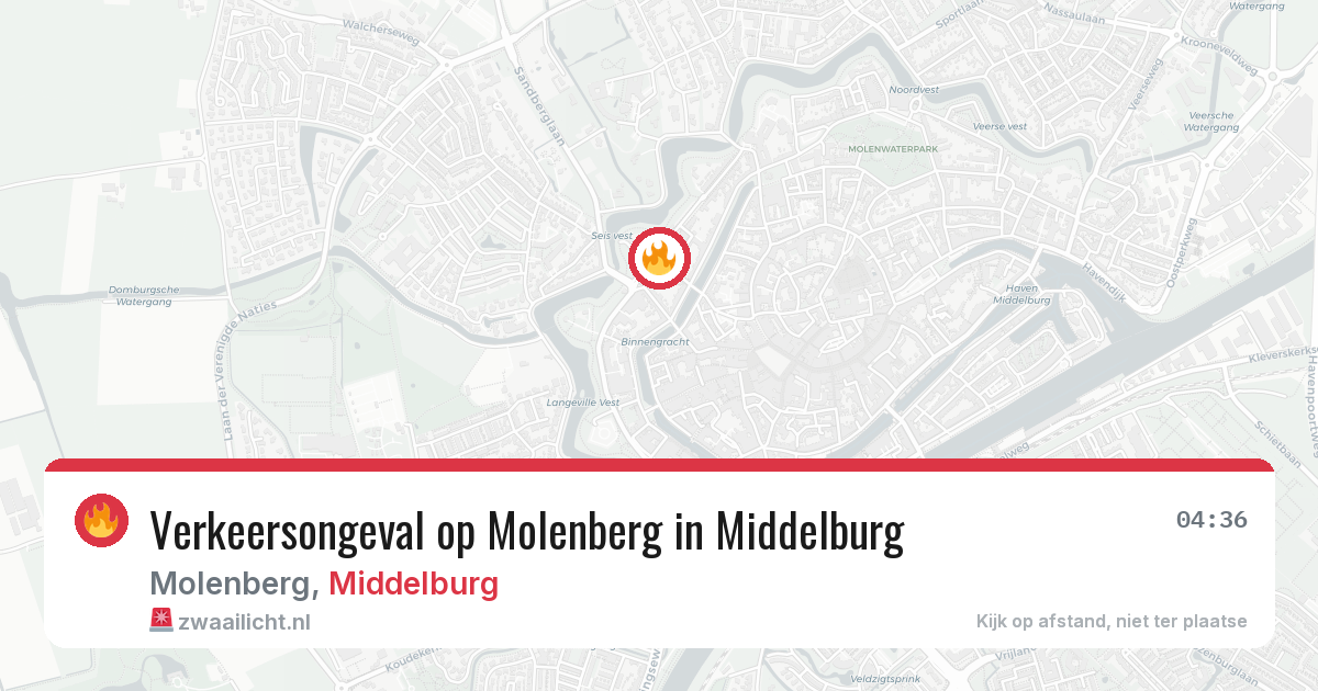 Verkeersongeval op Molenberg in Middelburg — 28 jun 2026