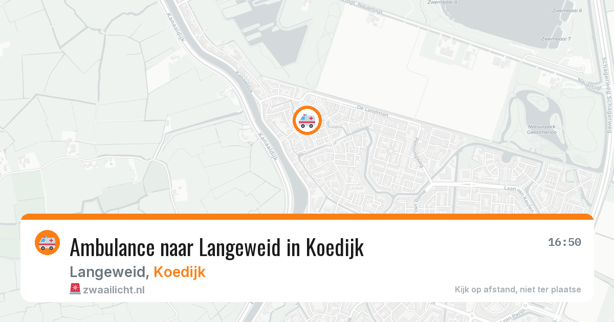 Ambulance naar Langeweid in Koedijk — 5 jul 2026