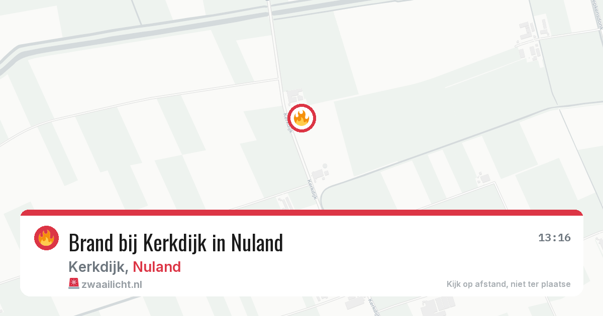 Brand bij Kerkdijk in Nuland — 6 jul 2026