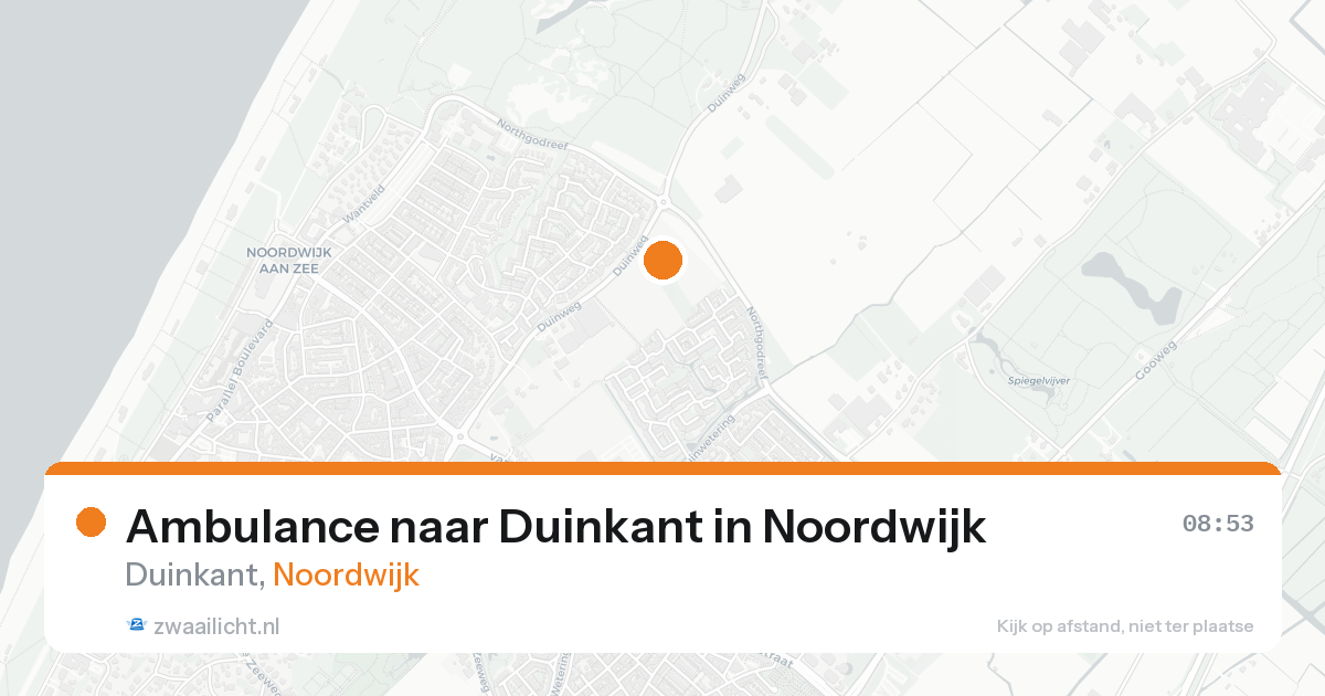 Ambulance naar Duinkant in Noordwijk — 18 aug 2026