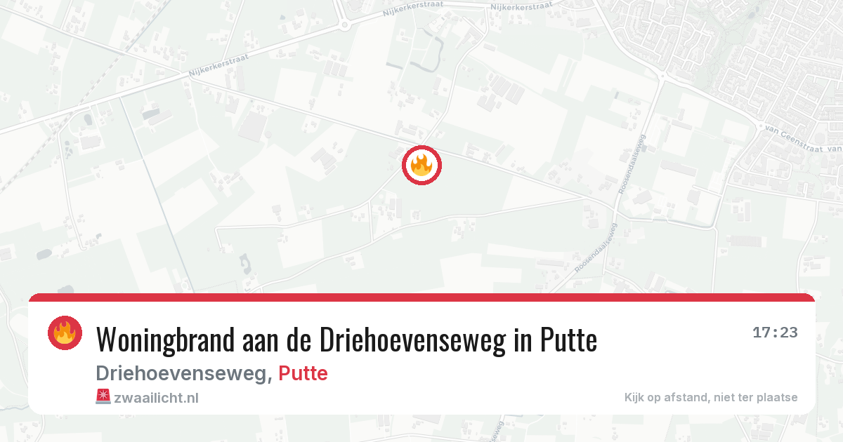Woningbrand aan de Driehoevenseweg in Putte — 25 jan 2026