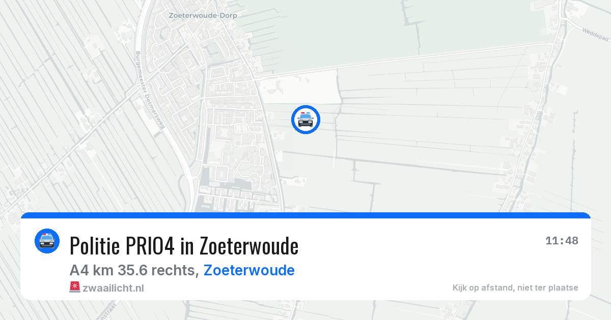 Politie PRIO4 in Zoeterwoude — 17 mrt 2026 | 🚨 Zwaailicht.nl