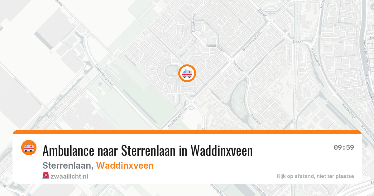Ambulance naar Sterrenlaan in Waddinxveen — 5 jul 2026