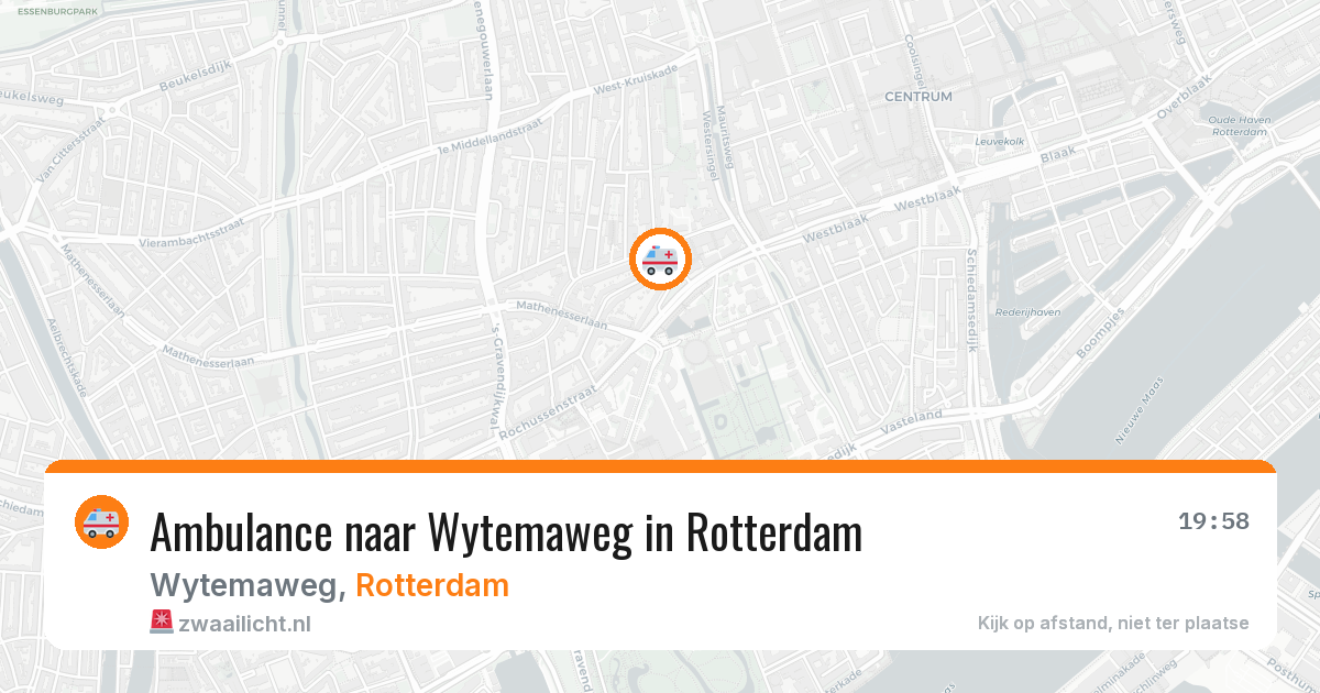 Ambulance naar Wytemaweg in Rotterdam — 21 mrt 2026