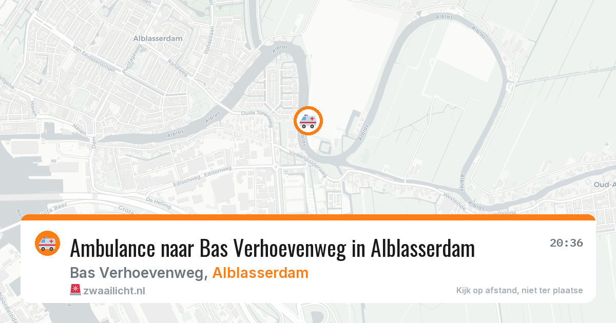 Ambulance naar Bas Verhoevenweg in Alblasserdam — 1 jun 2026