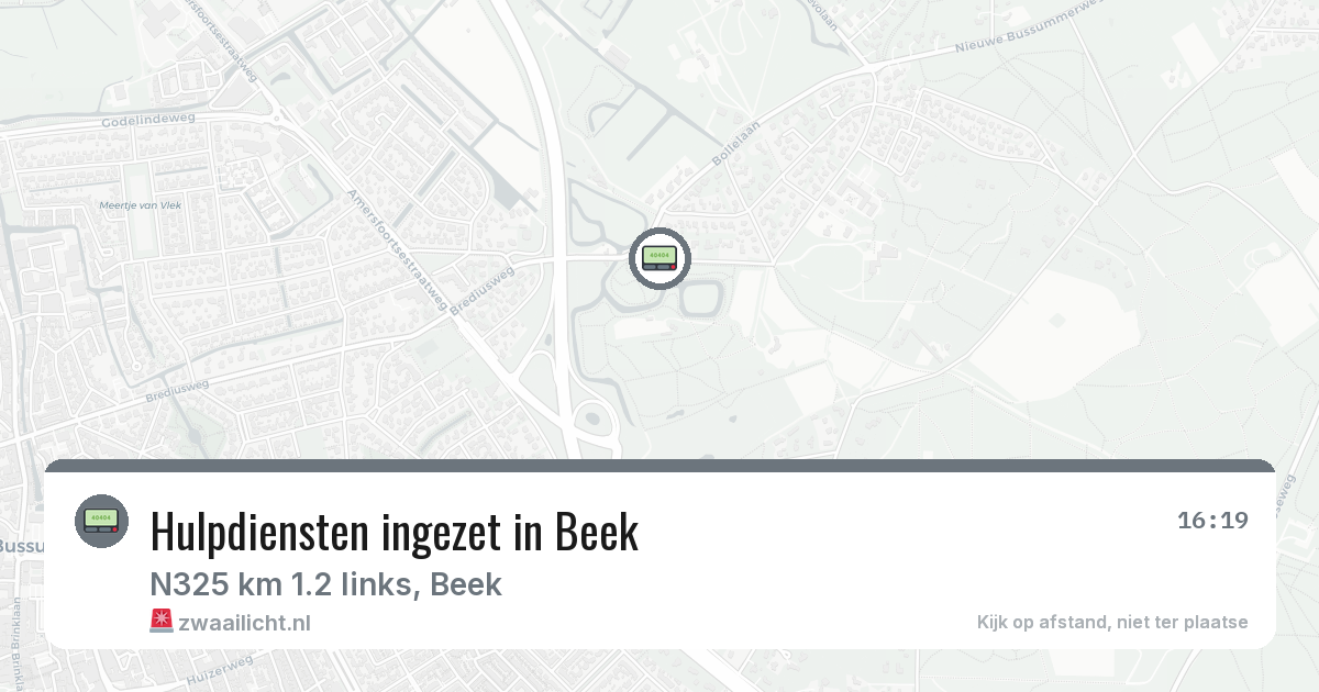 Hulpdiensten ingezet in Beek — 29 apr 2026 | 🚨 Zwaailicht.nl