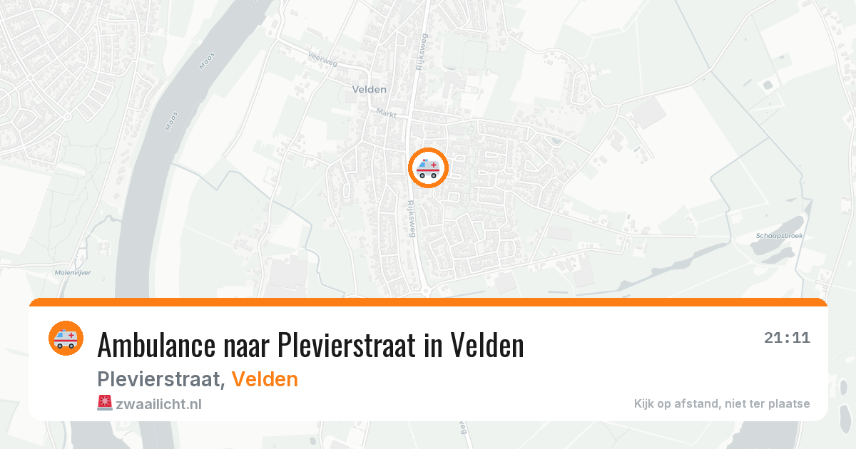 Ambulance naar Plevierstraat in Velden — 14 jul 2026