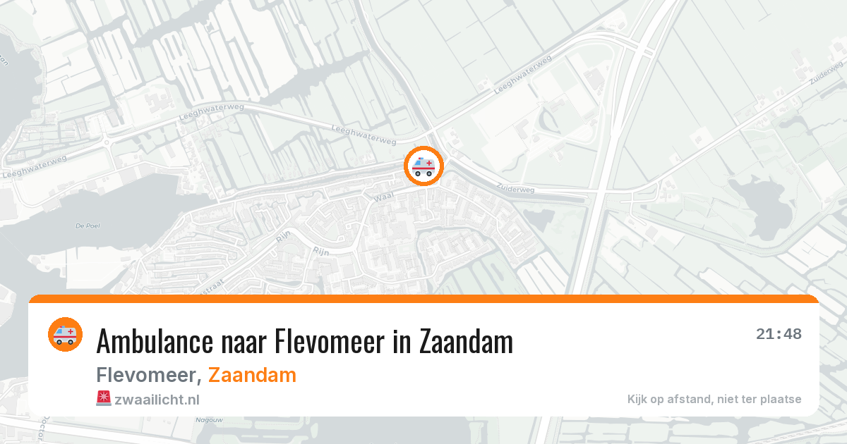 Ambulance naar Flevomeer in Zaandam — 8 jul 2026