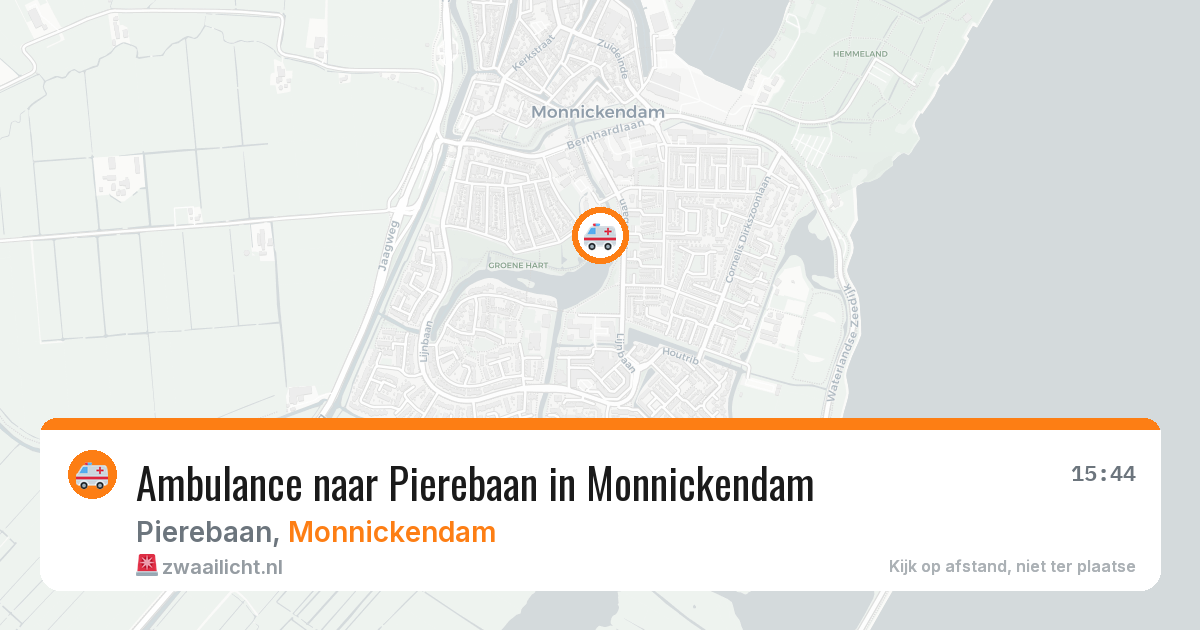 Ambulance naar Pierebaan in Monnickendam — 18 mrt 2026