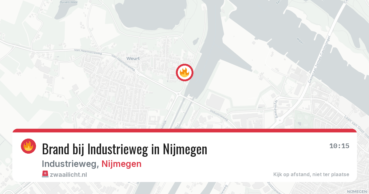 Brand bij Industrieweg in Nijmegen — 8 jun 2026
