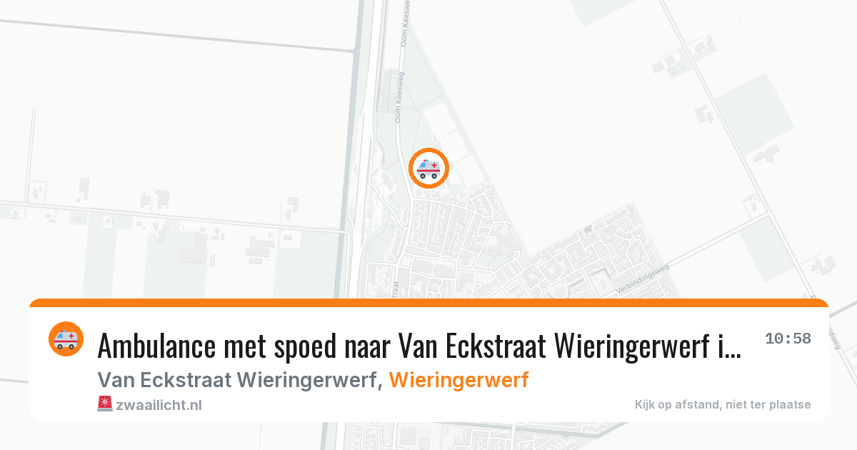 Ambulance met spoed naar Van Eckstraat Wieringerwerf in Wieringerwerf — 24 mei 2026