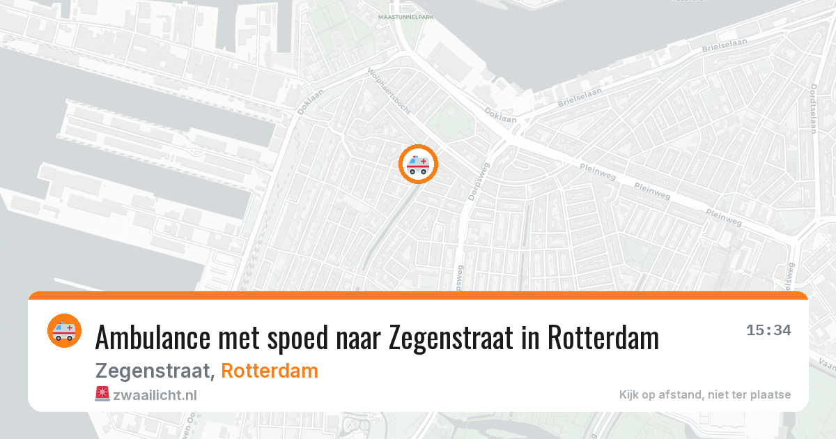 Ambulance met spoed naar Zegenstraat in Rotterdam — 12 jul 2026