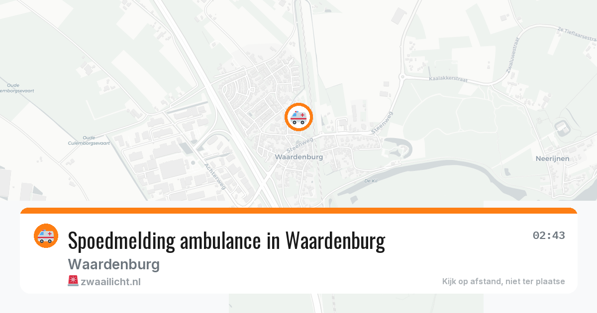 Spoedmelding ambulance in Waardenburg — 6 apr 2026