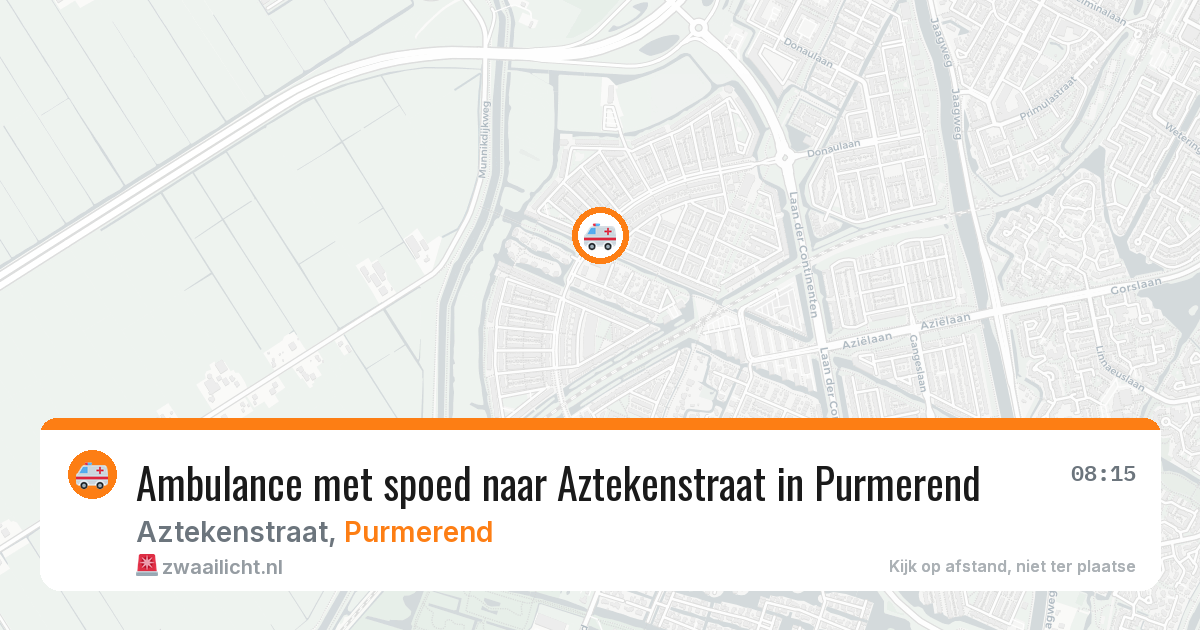 Ambulance met spoed naar Aztekenstraat in Purmerend — 2 aug 2026