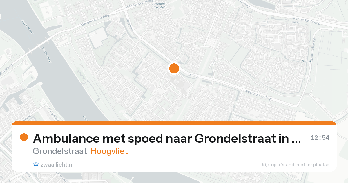 Ambulance met spoed naar Grondelstraat in Hoogvliet — 28 mei 2026