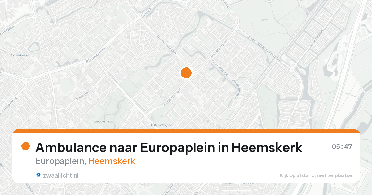 Ambulance naar Europaplein in Heemskerk — 19 aug 2026