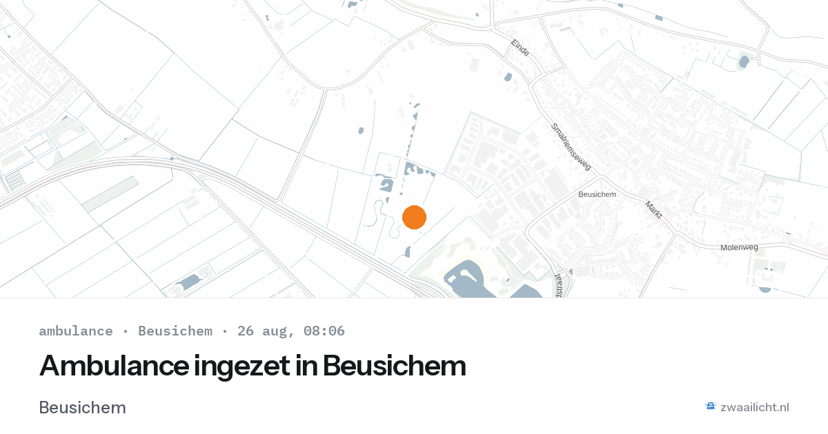 Ambulance ingezet in Beusichem — 26 aug 2026