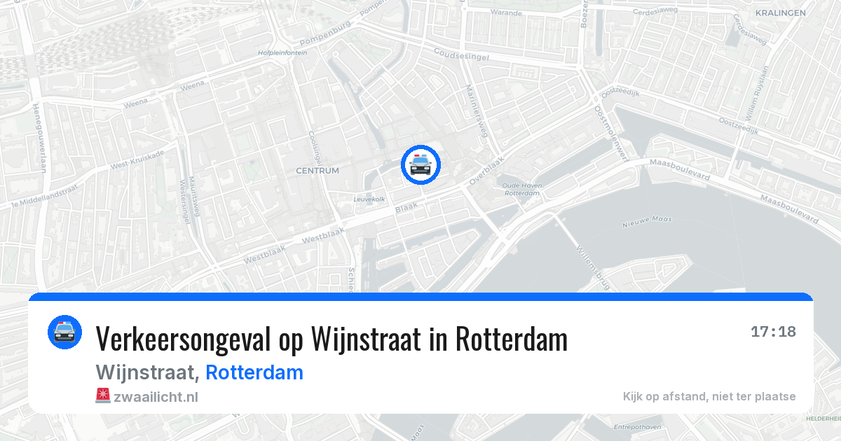Verkeersongeval op Wijnstraat in Rotterdam — 28 mrt 2026