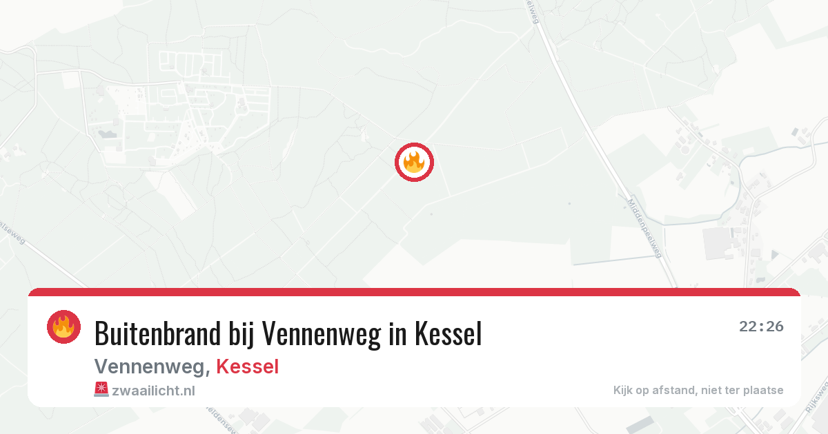 Buitenbrand bij Vennenweg in Kessel — 29 apr 2026