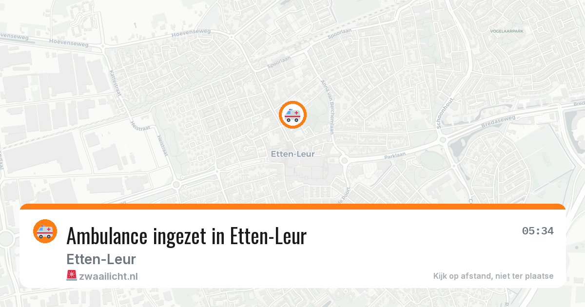 Ambulance ingezet in Etten-Leur — 20 apr 2026