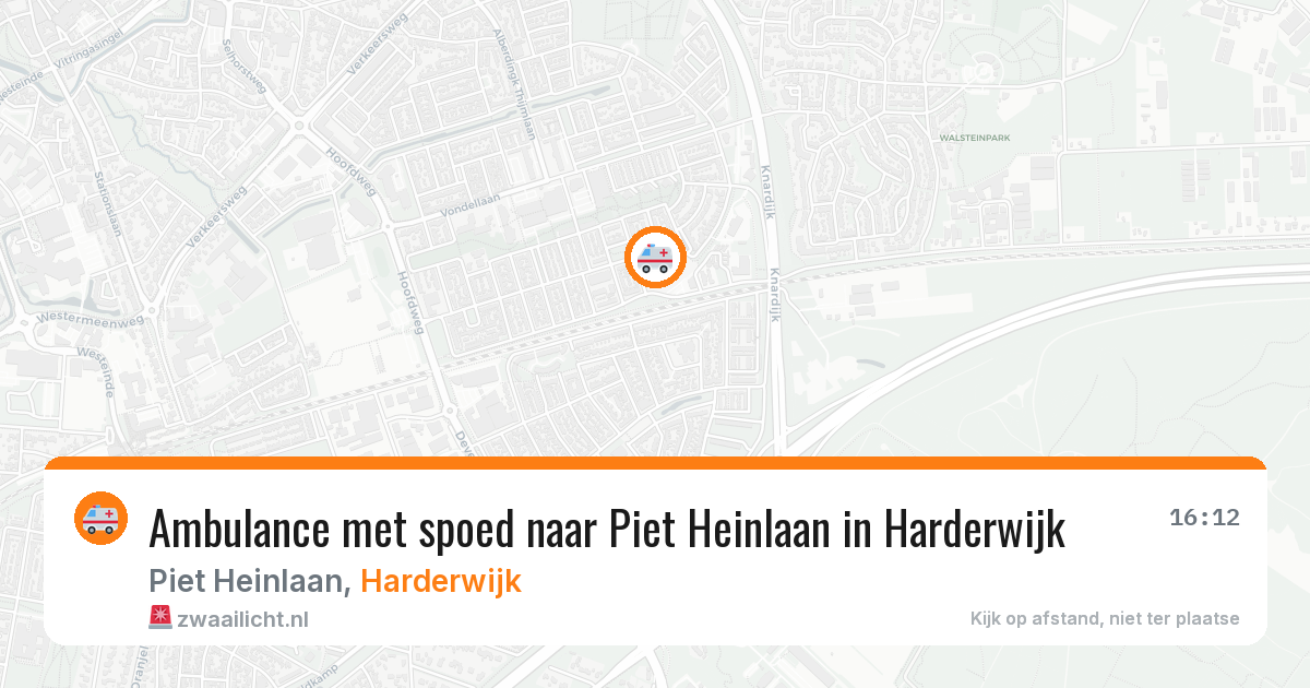 Ambulance met spoed naar Piet Heinlaan in Harderwijk — 26 jun 2026