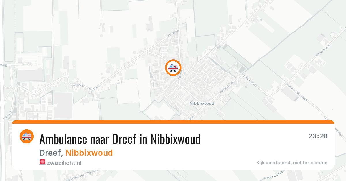 Ambulance naar Dreef in Nibbixwoud — 25 jun 2026