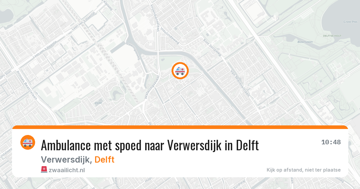 Ambulance met spoed naar Verwersdijk in Delft — 5 aug 2026