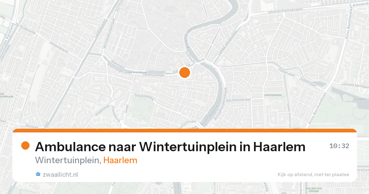 Ambulance naar Wintertuinplein in Haarlem — 22 aug 2026