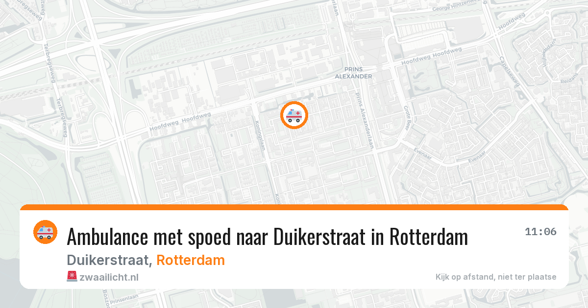 Ambulance met spoed naar Duikerstraat in Rotterdam — 29 jan 2026