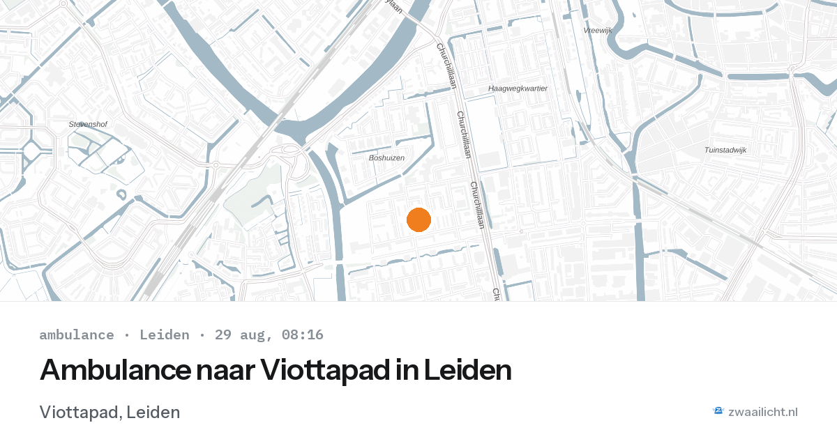Ambulance naar Viottapad in Leiden — 29 aug 2026