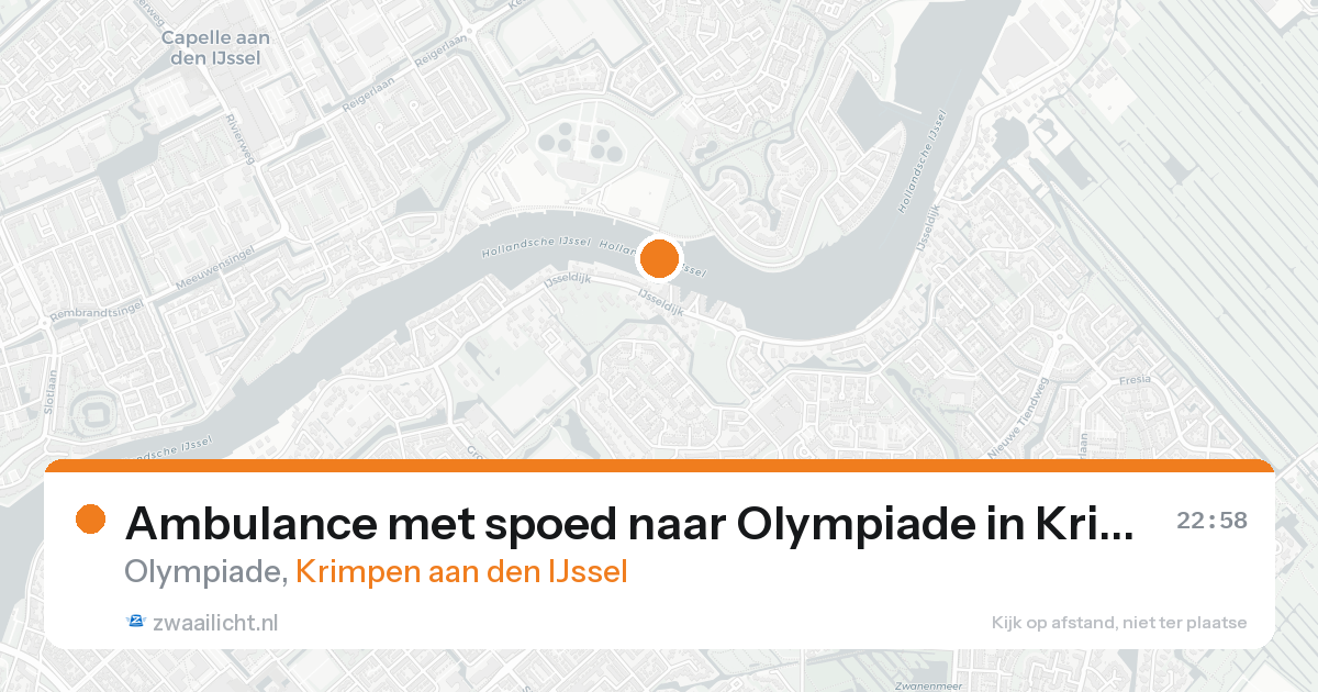 Ambulance met spoed naar Olympiade in Krimpen aan den IJssel — 7 feb 2026