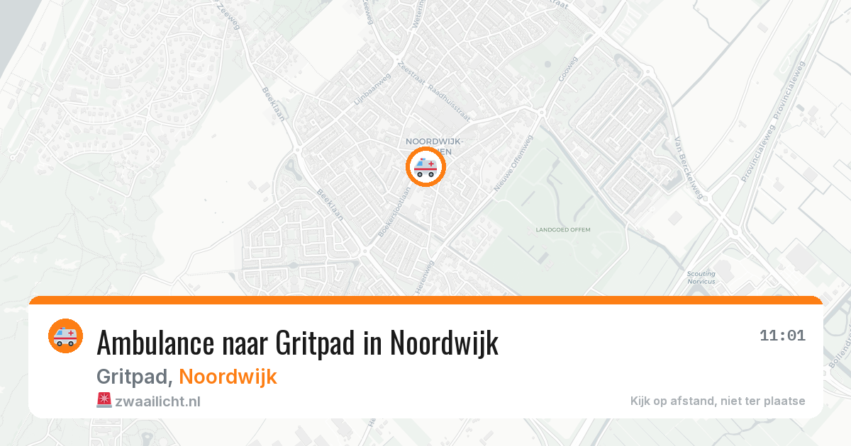 Ambulance naar Gritpad in Noordwijk — 28 jul 2026
