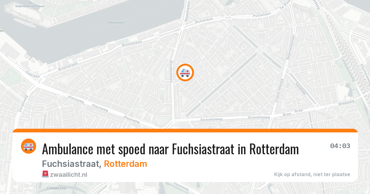 Ambulance met spoed naar Fuchsiastraat in Rotterdam — 22 apr 2026