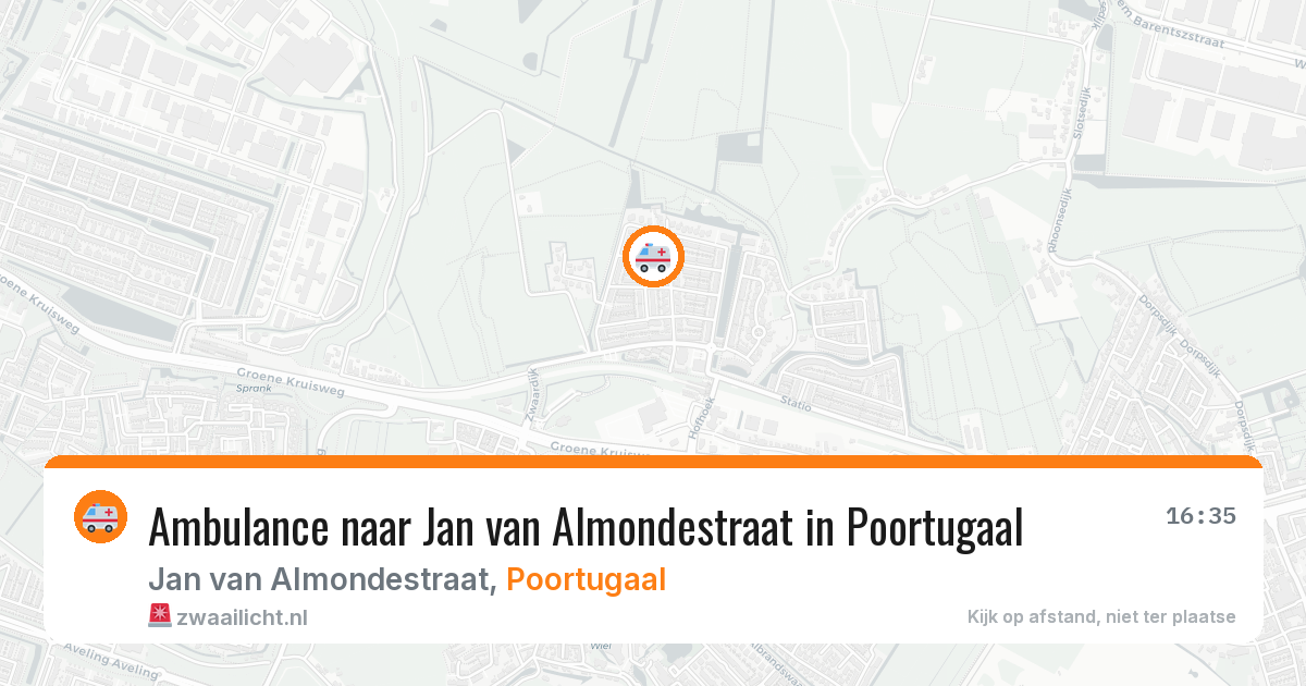 Ambulance naar Jan van Almondestraat in Poortugaal — 28 jun 2026