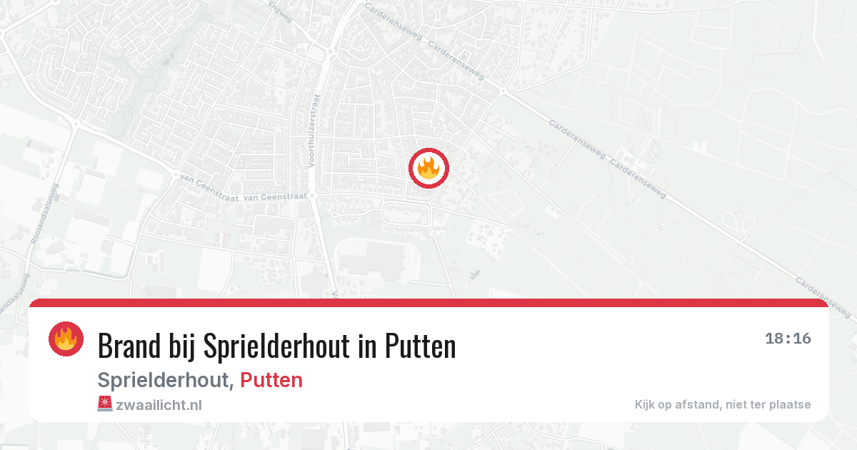 Brand bij Sprielderhout in Putten — 29 mei 2026