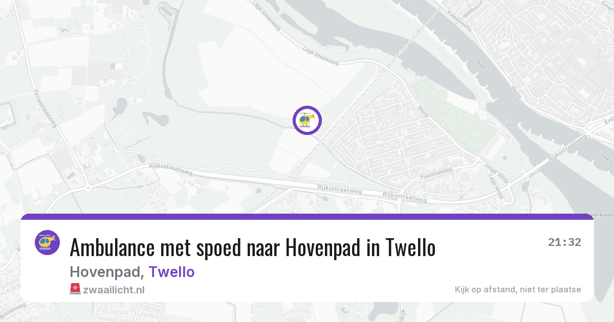 Ambulance met spoed naar Hovenpad in Twello — 13 jun 2026