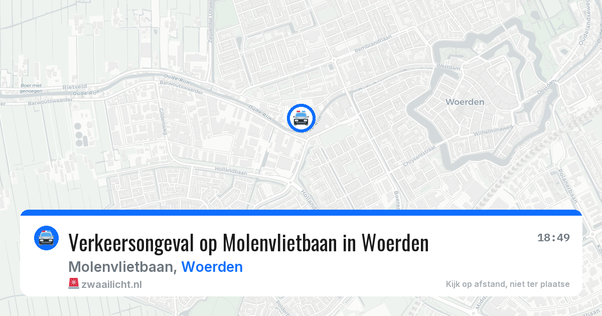 Verkeersongeval op Molenvlietbaan in Woerden — 9 mei 2026