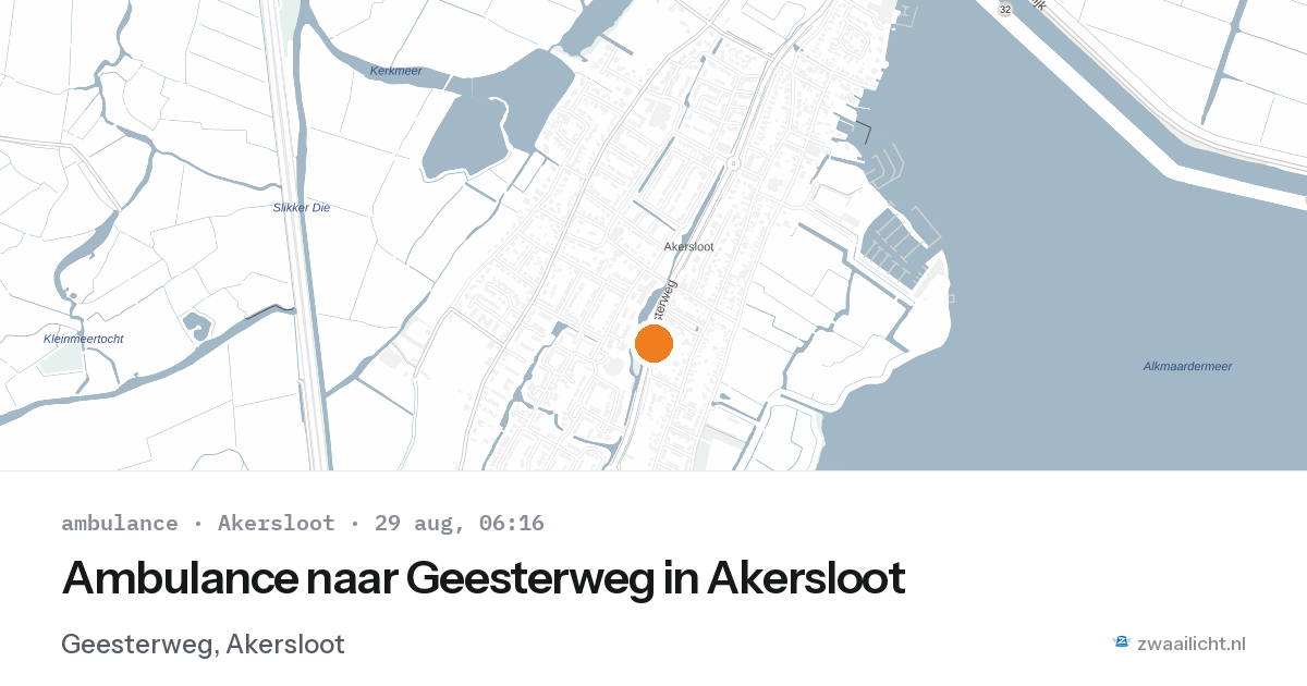 Ambulance naar Geesterweg in Akersloot — 29 aug 2026